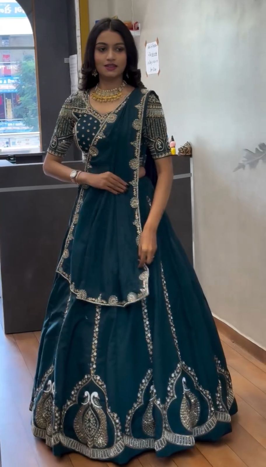 New Chinon Silk Party Wear Embroidery Thread Work Lehenga Choli