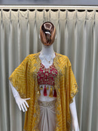 Chinon Silk Western Outfit For Trendy Wedding Sequence Embroidery Work