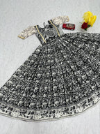 Black Colour Lanching Kalamkari Gown