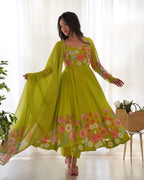 Liril Pure Soft Organja Silk Flower Position Outing Work Salwar Suit