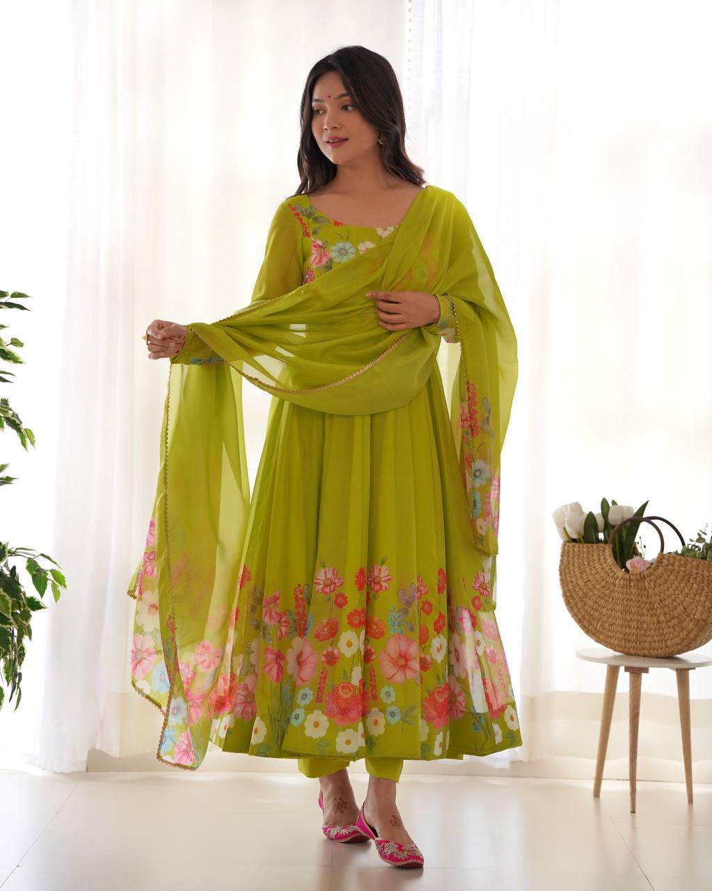 Liril Pure Soft Organja Silk Flower Position Outing Work Salwar Suit