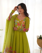 Liril Pure Soft Organja Silk Flower Position Outing Work Salwar Suit
