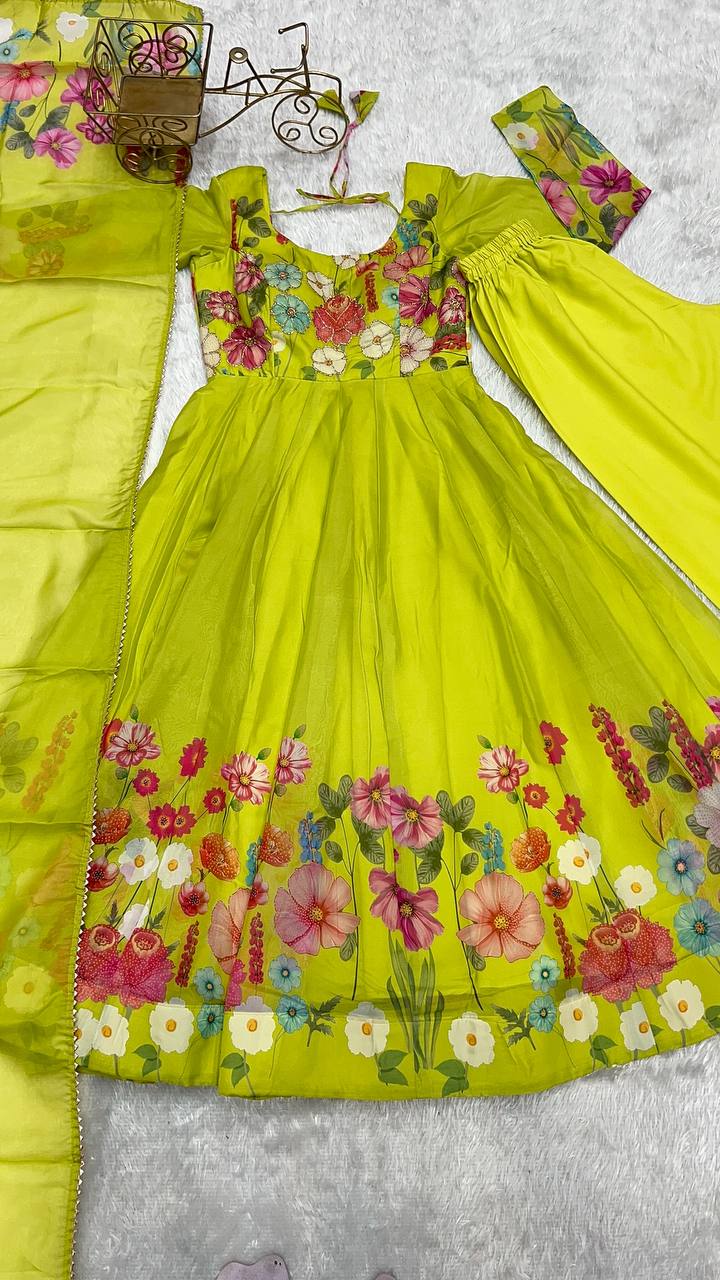 Liril Pure Soft Organja Silk Flower Position Outing Work Salwar Suit
