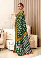 Green Designer Soft Cotton Saree