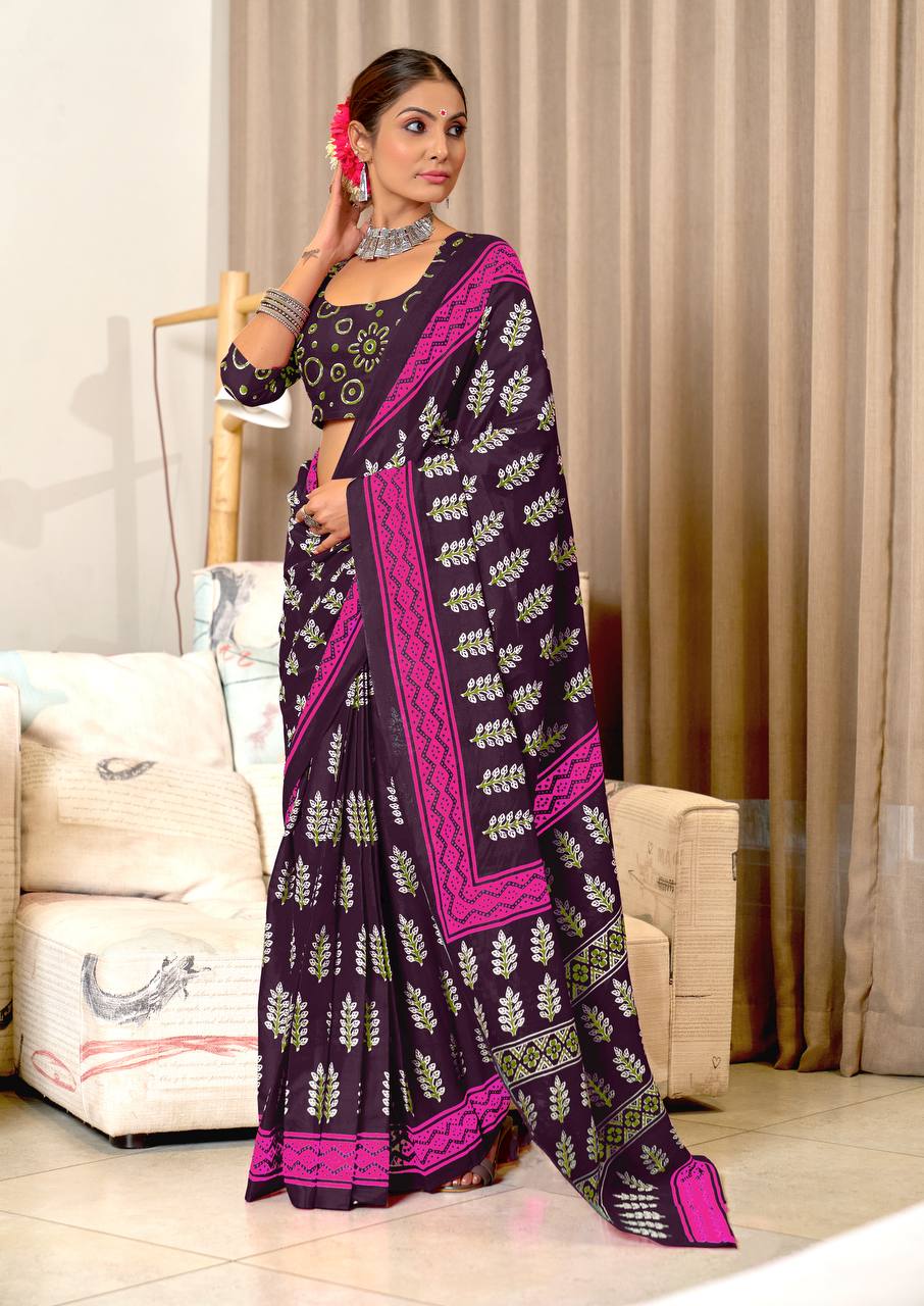 Designer Soft Cotton Saree