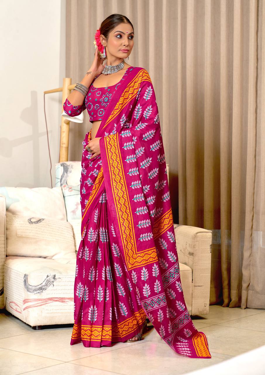 Designer Soft Cotton Saree