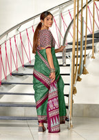 Green Designer Soft Cotton Saree