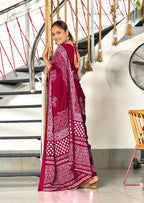 Pink Designer Soft Cotton Saree