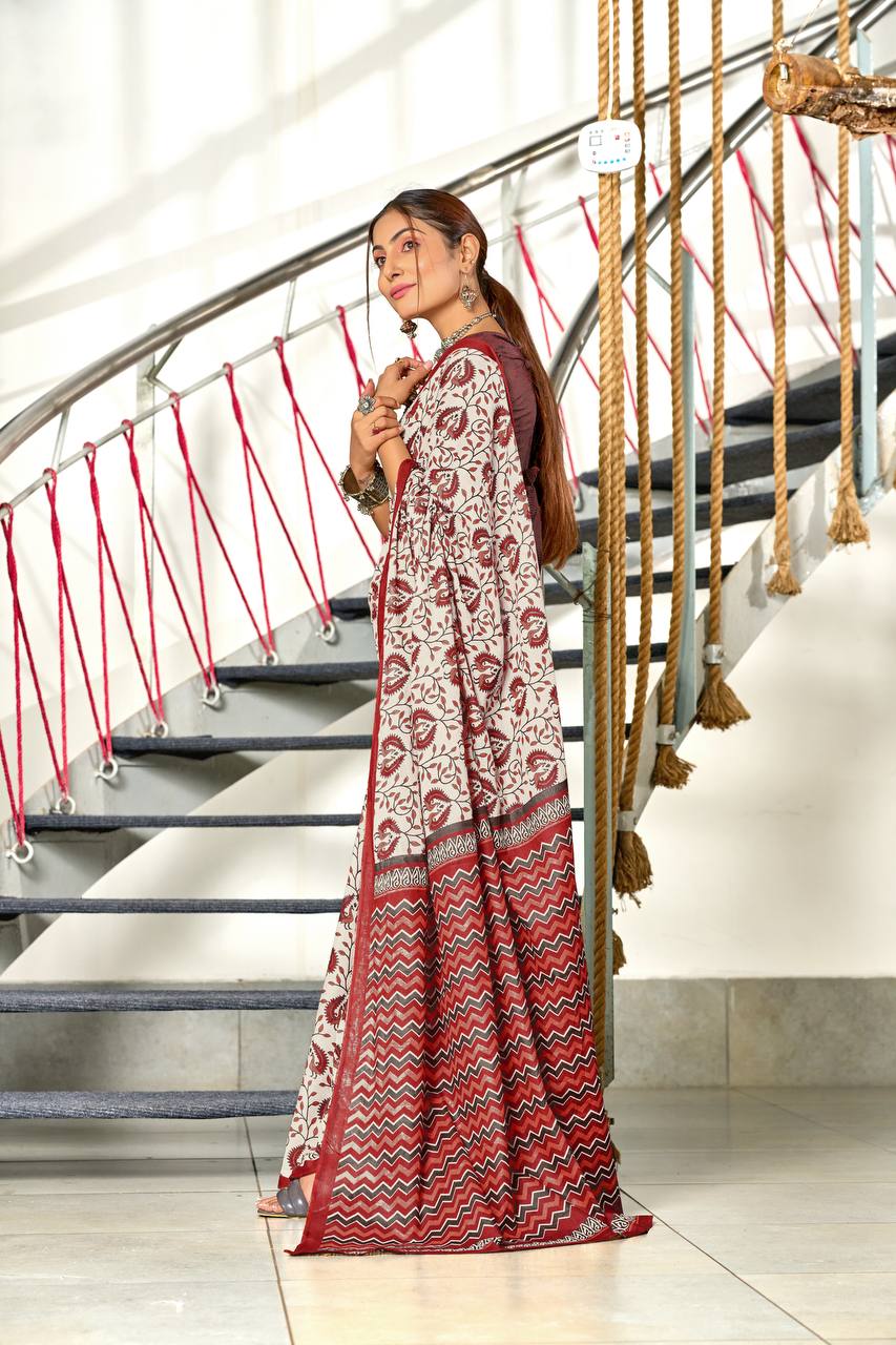 Designer Soft Cotton Saree